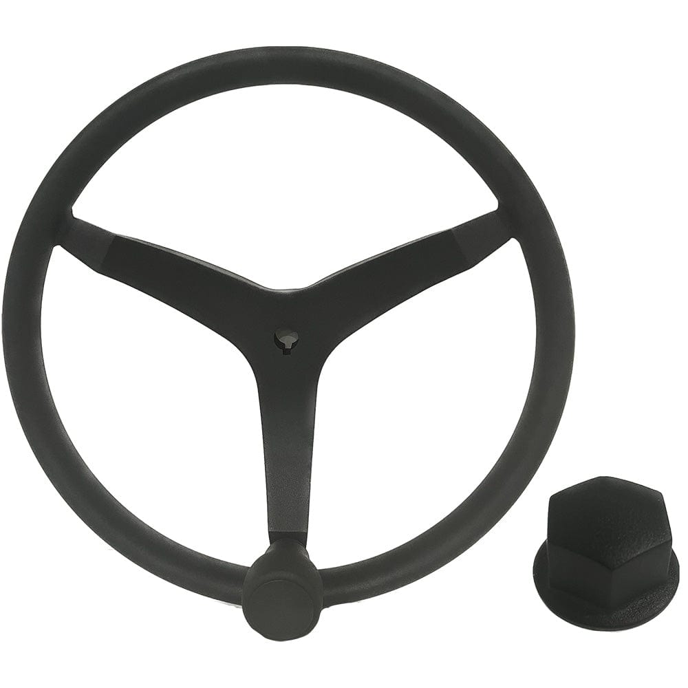 Uflex USA Qualifies for Free Shipping Uflex V46b SS Steering Wheel W/Speed Knob & Nut Black #V46B KIT