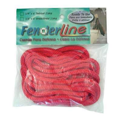 Unicord Qualifies for Free Shipping Unicord Pair Red Fender Line 1/4" x 6' #444328