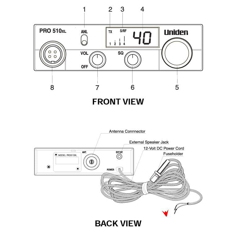Uniden Qualifies for Free Shipping Uniden CB Radio with 7w Audio Output #PRO510XL