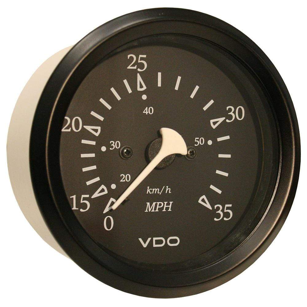 VDO Qualifies for Free Shipping VDO Allentare Black 35 MPH 3-3/8" 85mm Pitot Speedometer #260-11796