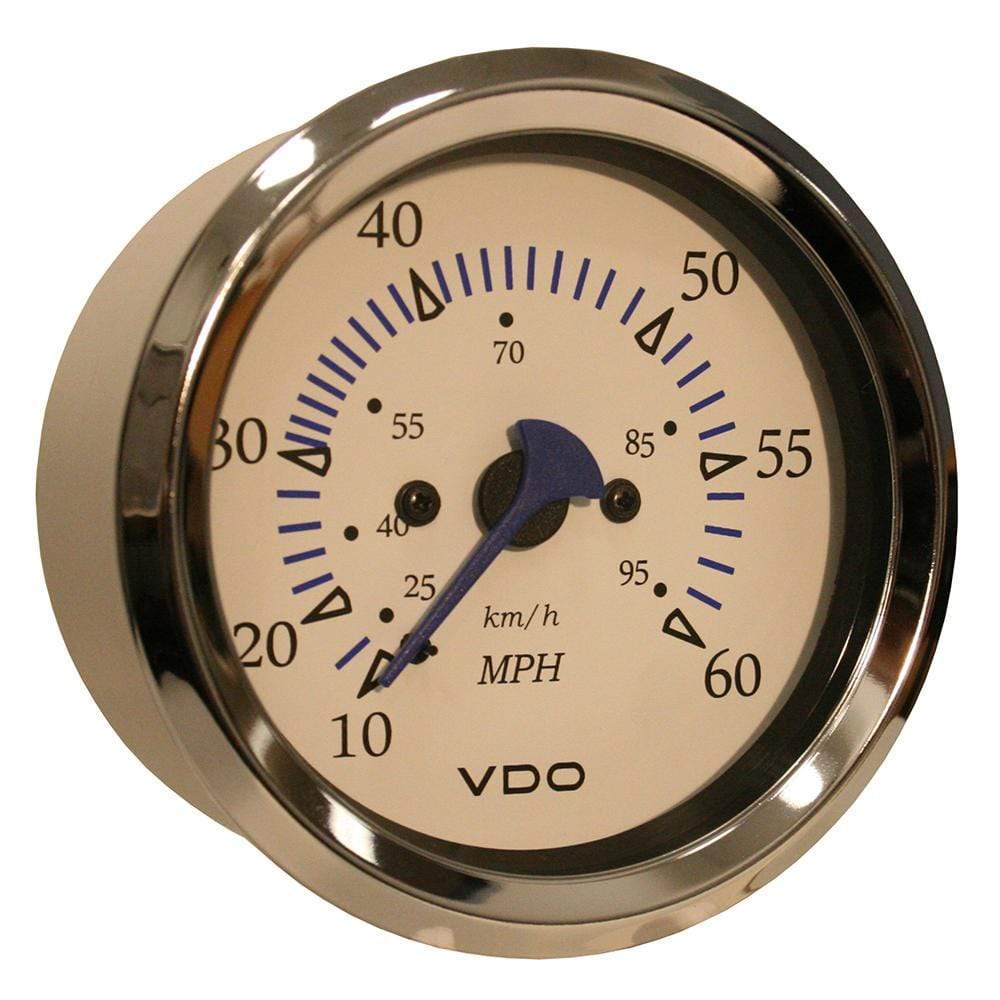 VDO Qualifies for Free Shipping VDO Allentare White 60 MPH 3-3/8" 85mm Pitot Speedometer #260-10255