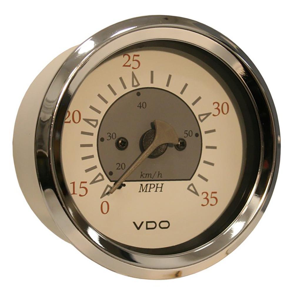 VDO Qualifies for Free Shipping VDO Allentare White/Grey 35 MPH 3-3/8" 85mm Pitot #260-13292