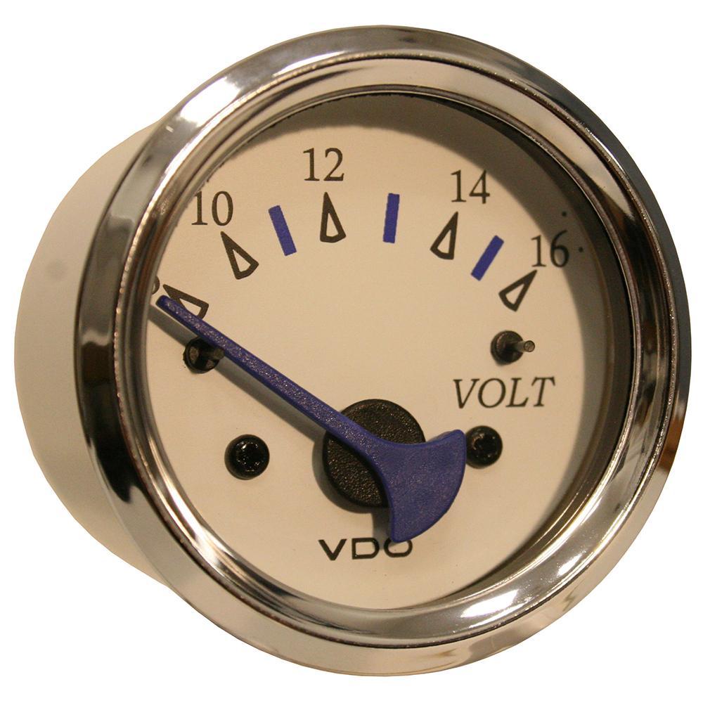 VDO Qualifies for Free Shipping VDO Allentare White Voltmeter 8-16v #332-10265