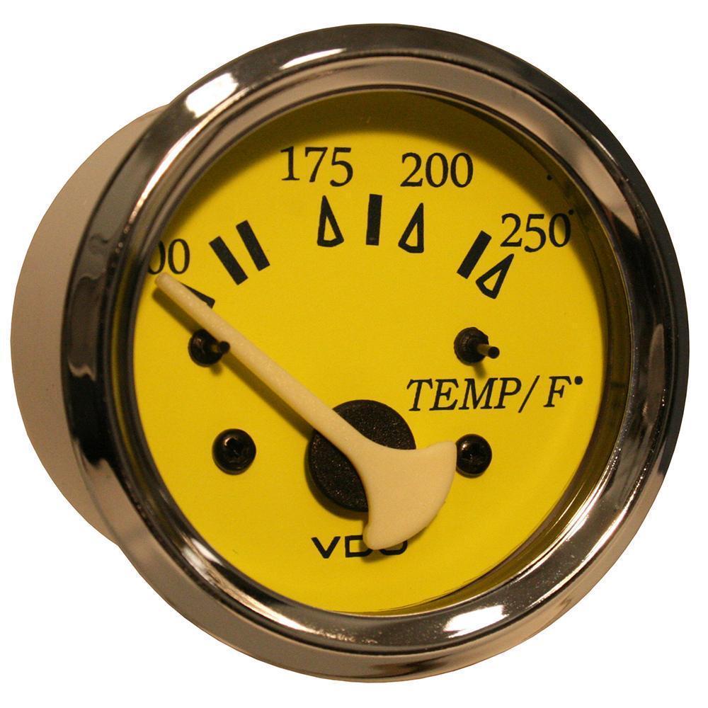 VDO Qualifies for Free Shipping VDO Allentare Yellow/Blue 250 F Water Temperature Gauge #310-14760