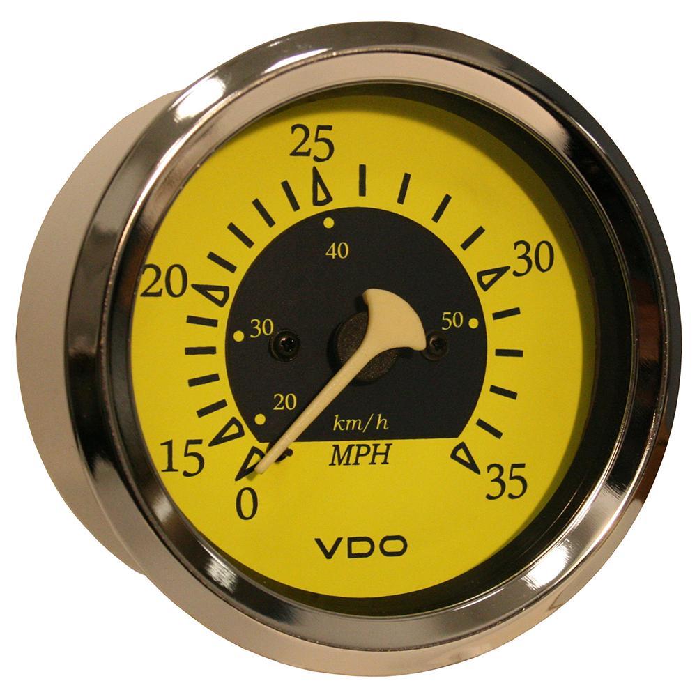 VDO Qualifies for Free Shipping VDO Allentare Yellow/Blue 35 MPH 3-3/8" 85mm Pitot #260-14755