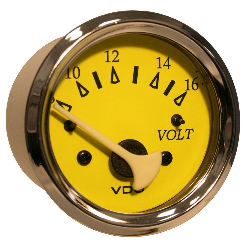 VDO Qualifies for Free Shipping VDO Allentare Yellow/Blue Voltmeter 8-16v #332-14764