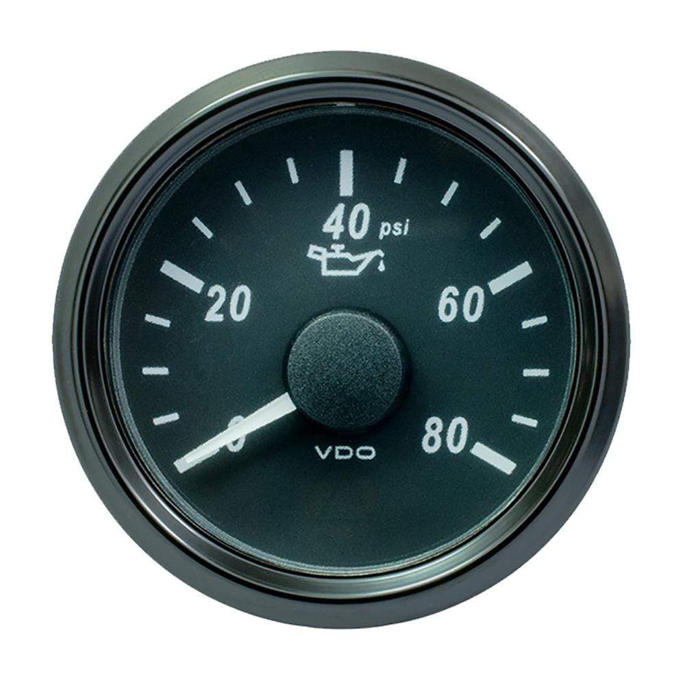 VDO SingleViu 2-1/16" Oil Pressure Gauge 80 PSI #A2C3833190030