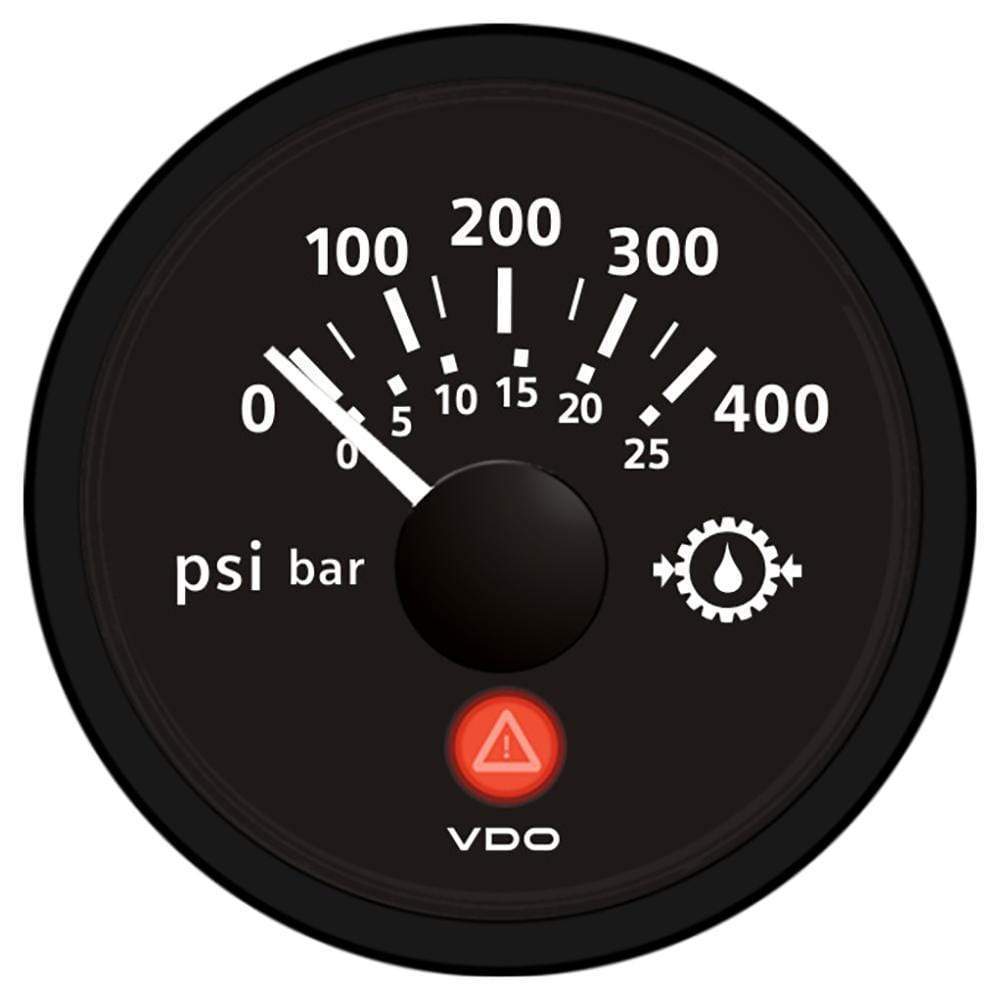 VDO Viewline Onyx 400 PSI Gear Pressure Gauge 12/24v #A2C53417222-S