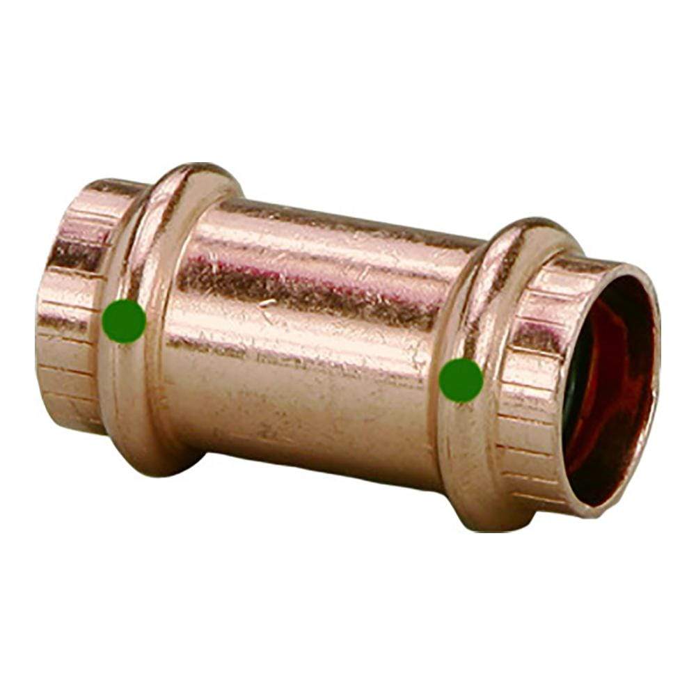 Viega ProPress 1-1/4" Copper Coupling without Stop Double #78187