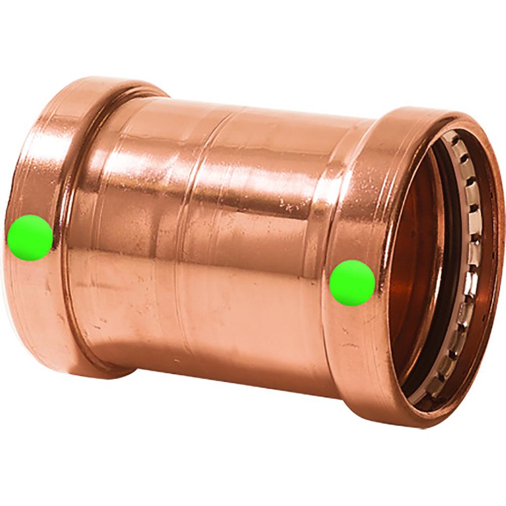 Viega ProPress XL 2-1/2" Copper Coupling without Stop #20743
