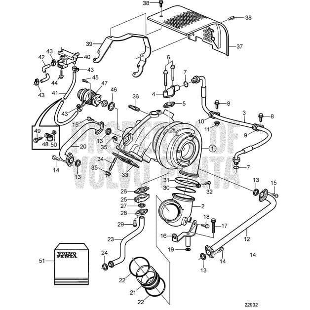 Volvo Penta Qualifies for Free Shipping Volvo Penta Charge Air Pipe #3840357