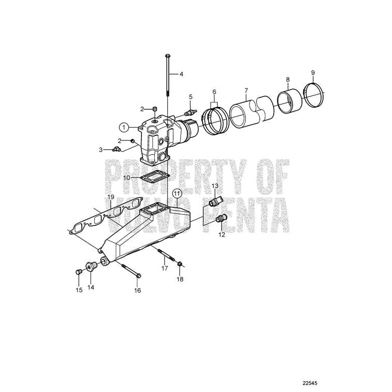 Volvo Penta Qualifies for Free Shipping Volvo Penta Elbow Nipple #3807044