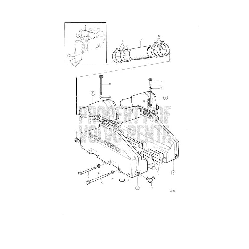 Volvo Penta Not Qualified for Free Shipping Volvo Penta Exhaust Manifold #856883