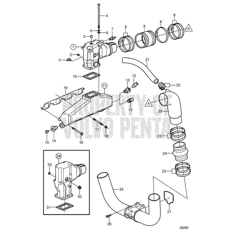 Volvo Penta Qualifies for Free Shipping Volvo Penta Exhaust Pipe #3863462