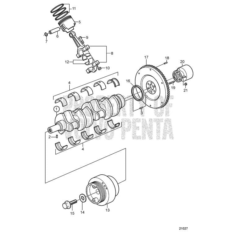 Volvo Penta Not Qualified for Free Shipping Volvo Penta Flywheel 8.1L Front Entry #3861277