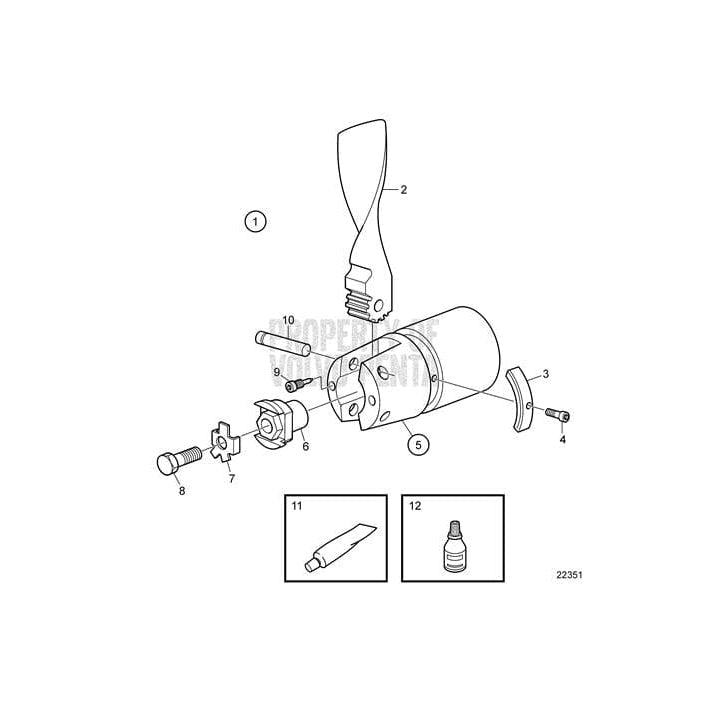Volvo Penta Qualifies for Free Shipping Volvo Penta Hub Kit 2-Blade Folding Propeller #3858849
