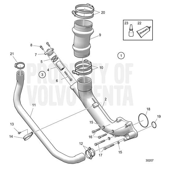 Volvo Penta Qualifies for Free Shipping Volvo Penta Magnesium Anode Kit #21868041