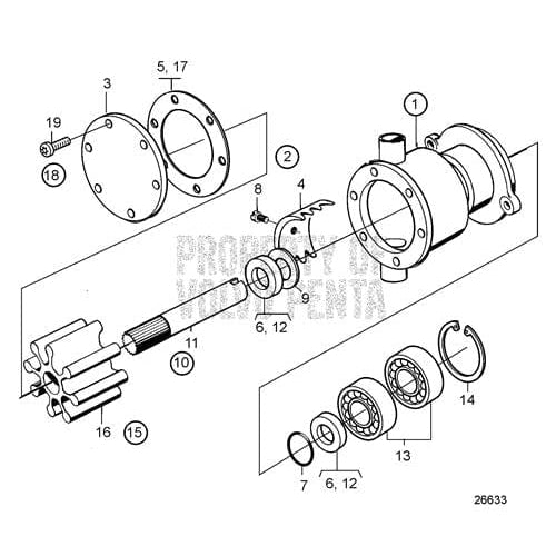 Volvo Penta Raw Water Pump Rebuild Kit – 860629 & 3583115 – NEW Shaft Quality Parts