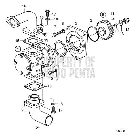 Volvo Penta Qualifies for Free Shipping Volvo Penta Seawater Pump #3829312