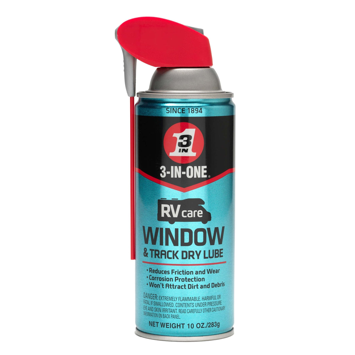 WD-40 3-in-1 RV Window & Track Dry Lube Spray 10 oz #120091