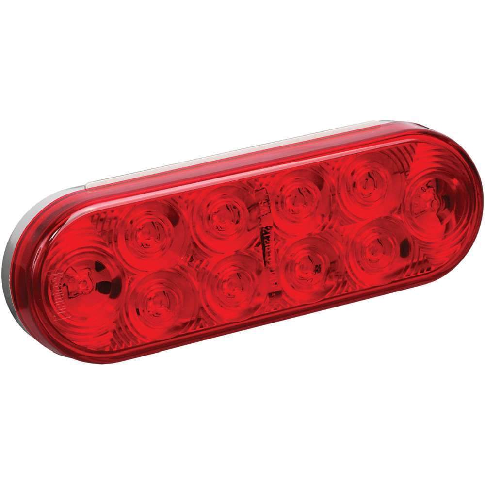 Wesbar Tail Light 6" LED Oval Grommet Mount Red #283561