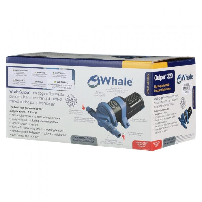 Whale Qualifies for Free Shipping Whale Gulper 320 High Capacity Waste-Bilge Pump 12v #BP2052