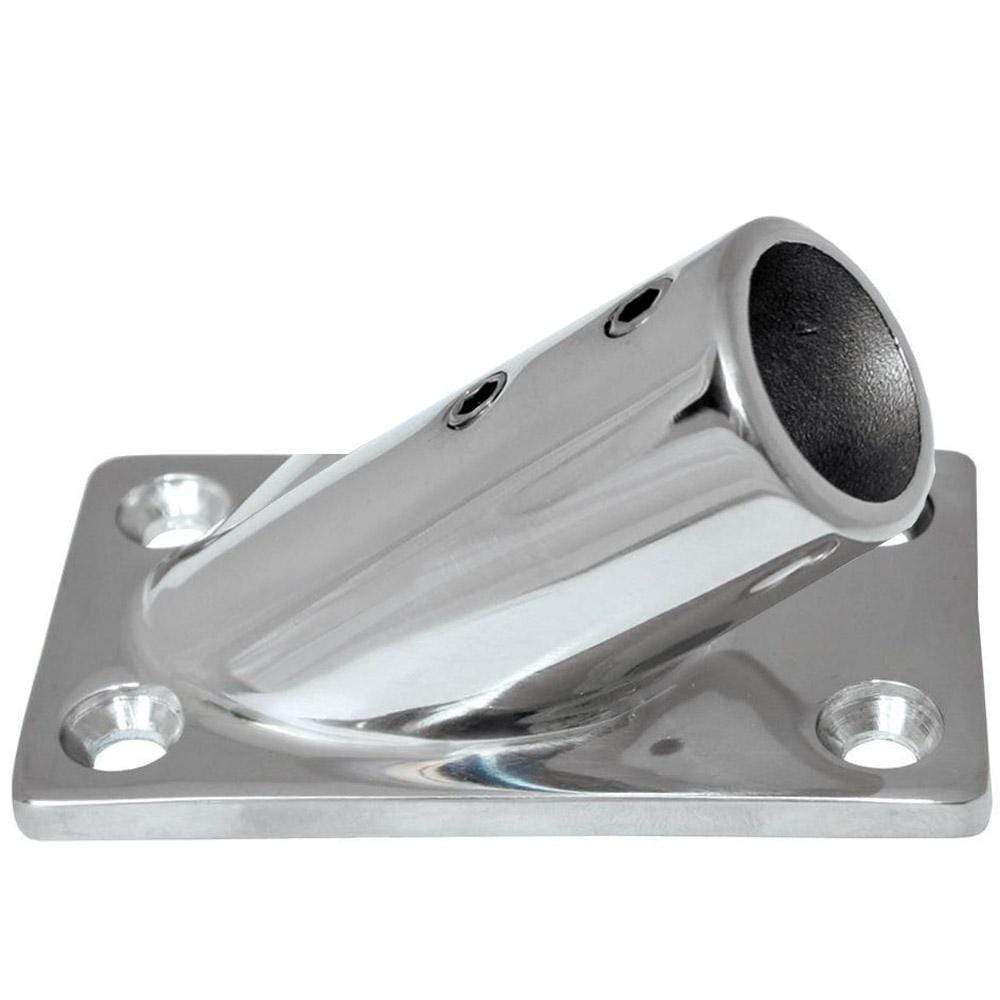 Whitecap Qualifies for Free Shipping Whitecap 1" OD 30-Degree Rectangle Base SS Rail Fitting #6178C