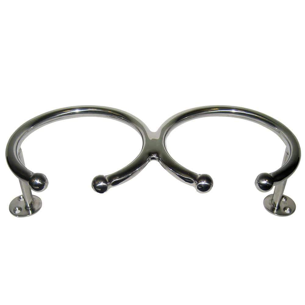 Whitecap Qualifies for Free Shipping Whitecap Double Top Mount Stainless Cup Holder Base Mount #S-3517