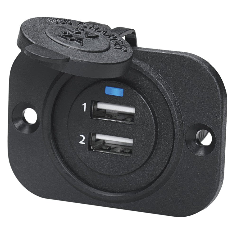 Whitecap Qualifies for Free Shipping Whitecap Dual USB Charging Port Black #S-5126C