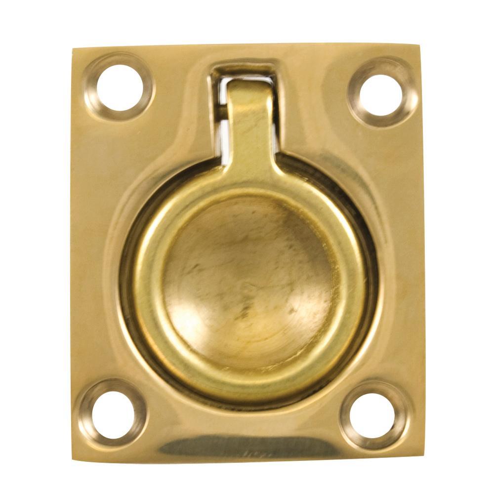 Whitecap Qualifies for Free Shipping Whitecap Flush Pull Ring 1-1/2" x 1-3/4" Polished Brass #S-3360BC