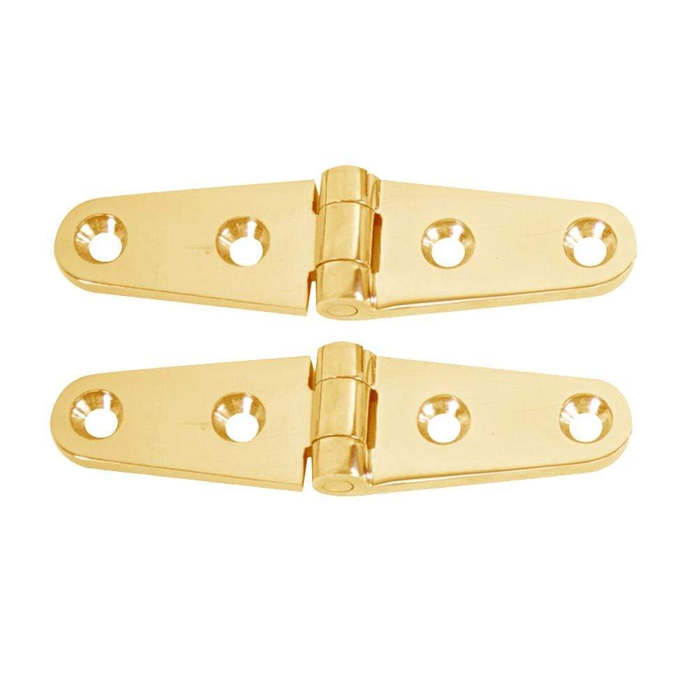 Whitecap Qualifies for Free Shipping Whitecap Strap Hinge 4" L x 1" W Polished Brass Pair #S-604BC
