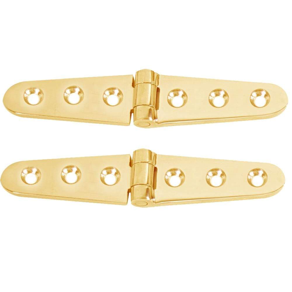 Whitecap Qualifies for Free Shipping Whitecap Strap Hinge 6" L x 1-1/8" W Polished Brass Pair #S-605BC