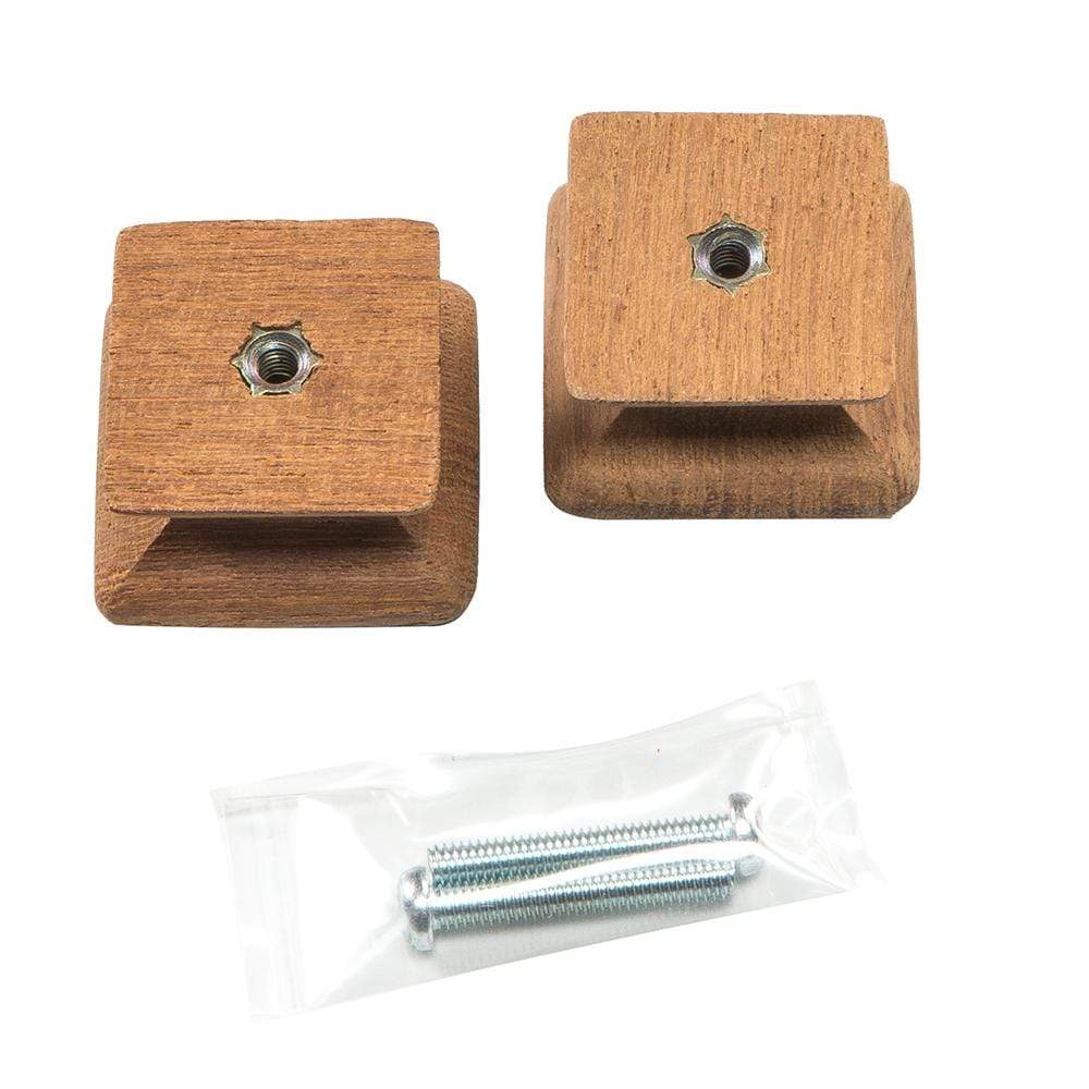 Whitecap Teak 1-1/8" Square Drawer Knob #60130-A