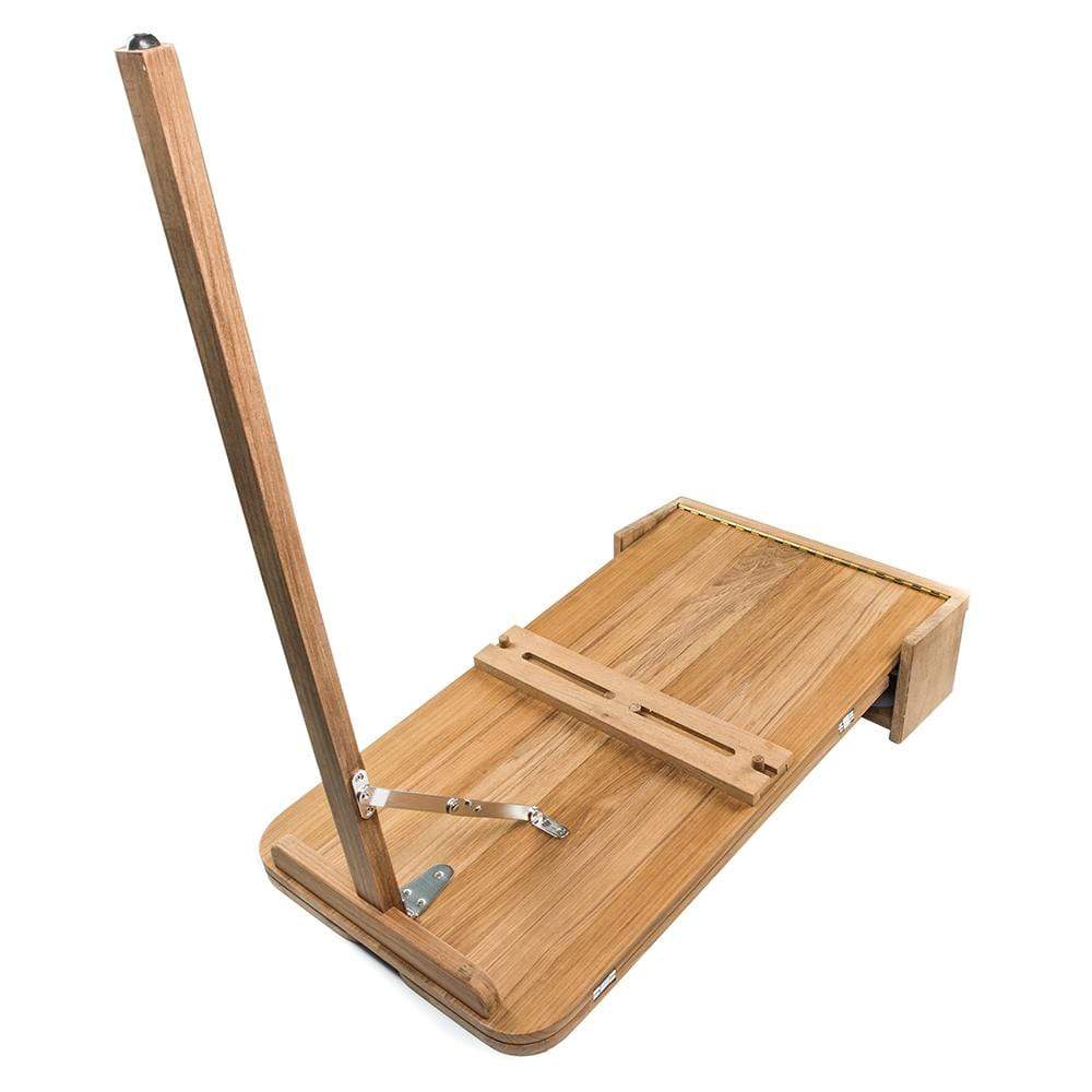 Whitecap Teak Cockpit Table with Folding Leaves/4 Cup Holders #61392