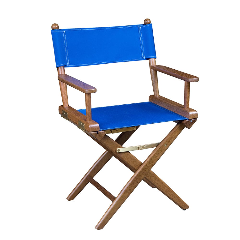 Whitecap Not Qualified for Free Shipping Whitecap Teak Director's Chair with Blue Seat Covers #60041