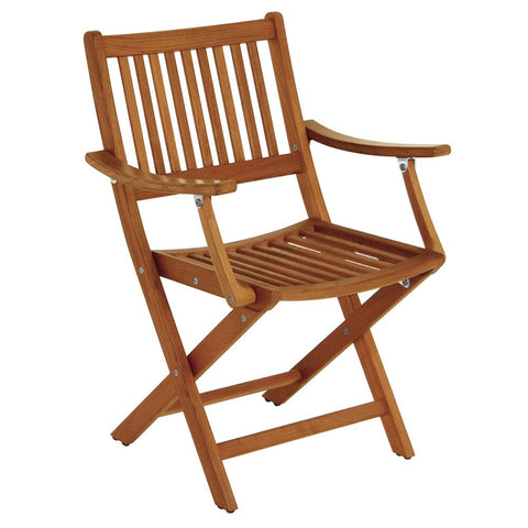 Whitecap Not Qualified for Free Shipping Whitecap Teak Folding Chair with Arms #63070