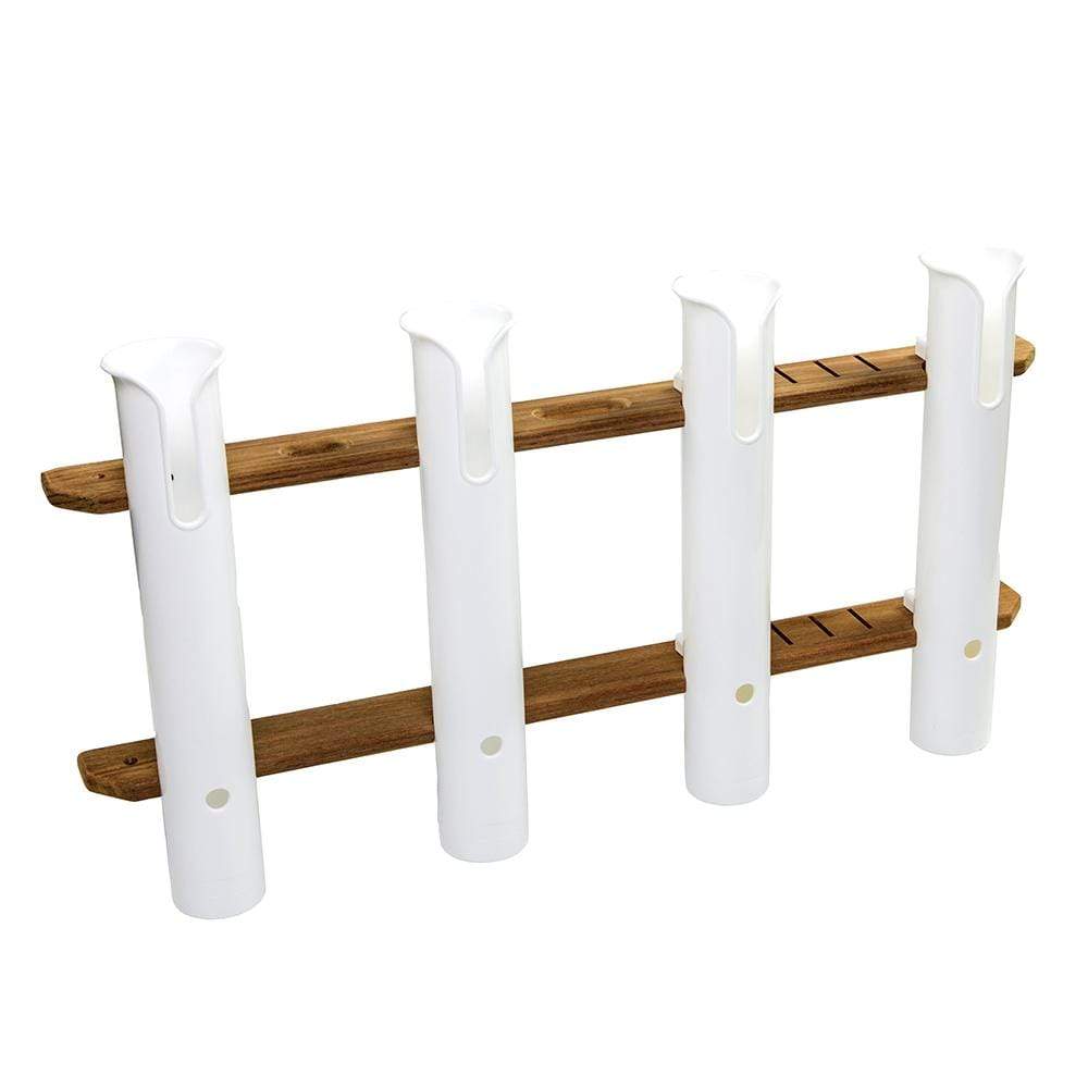 Whitecap Qualifies for Free Shipping Whitecap Teak Four Rod Tournament Storage Rack #63450
