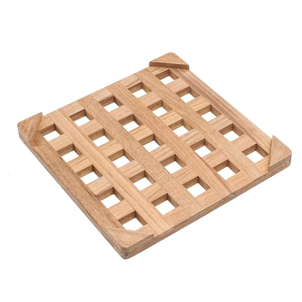 Whitecap Teak Large 8" Square Trivet #62421