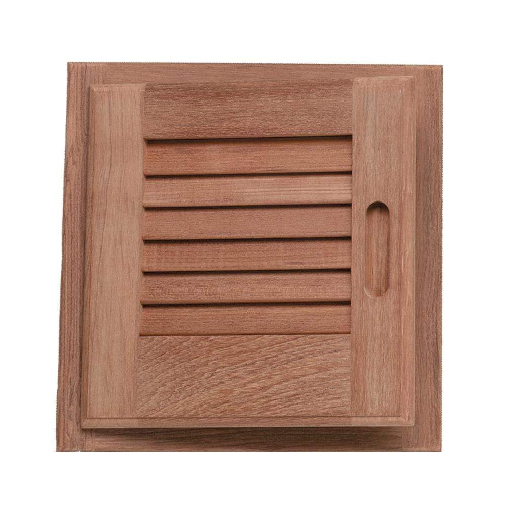 Whitecap Qualifies for Free Shipping Whitecap Teak Louvered Door & Frame 12" x 12" Left Hand #60721