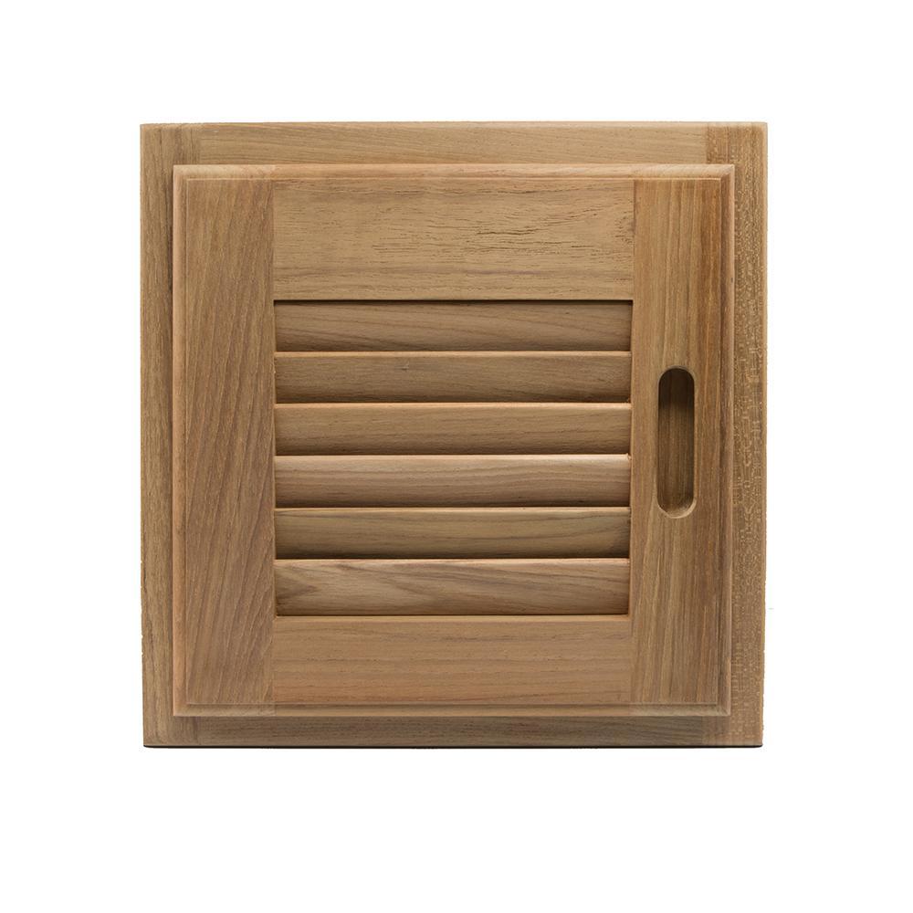 Whitecap Qualifies for Free Shipping Whitecap Teak Louvered Door & Frame 12" x 12" Right Hand #60720