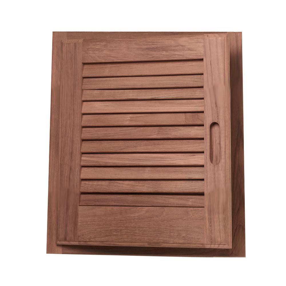 Whitecap Qualifies for Free Shipping Whitecap Teak Louvered Door & Frame 15" x 15" Left Hand #60723