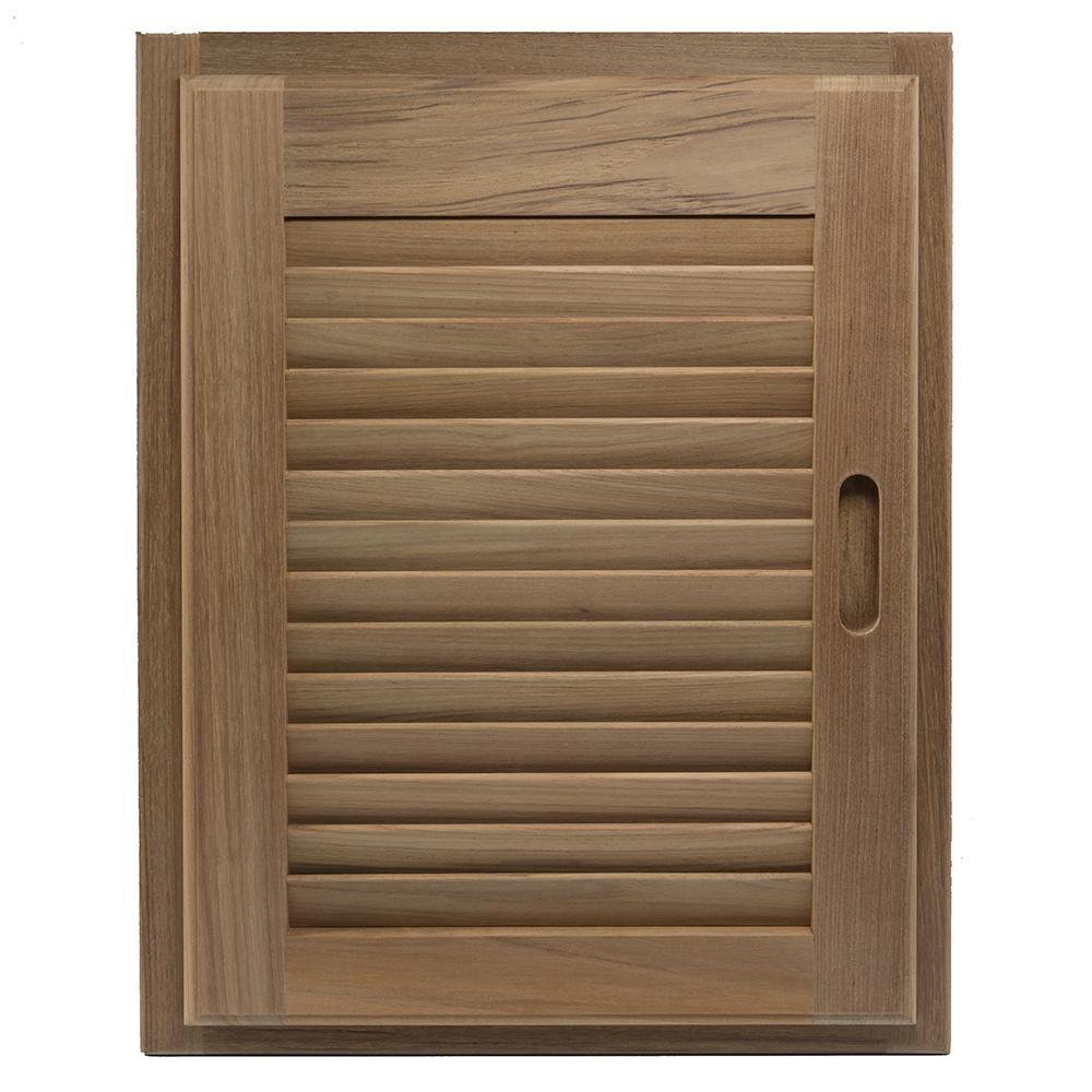 Whitecap Qualifies for Free Shipping Whitecap Teak Louvered Door & Frame 15" x 20" Right Hand #60724