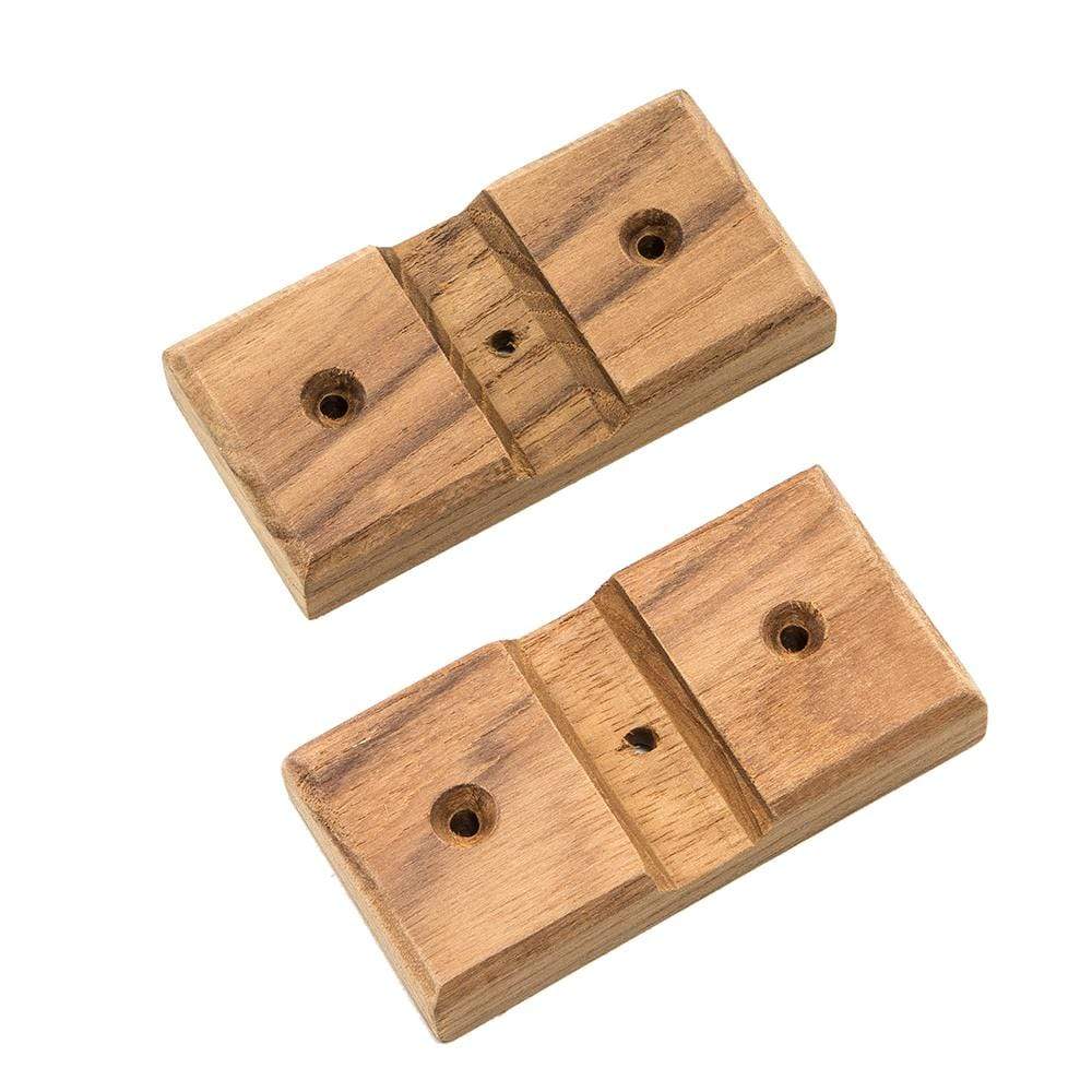 Whitecap Teak Rod Storage Rack Mounting Brackets Pair #60609