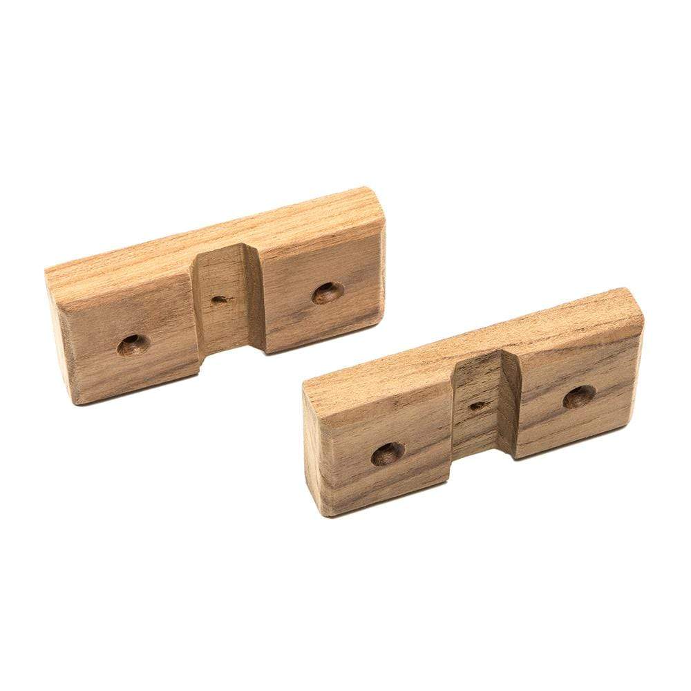 Whitecap Teak Rod Storage Rack Mounting Brackets Pair #60609