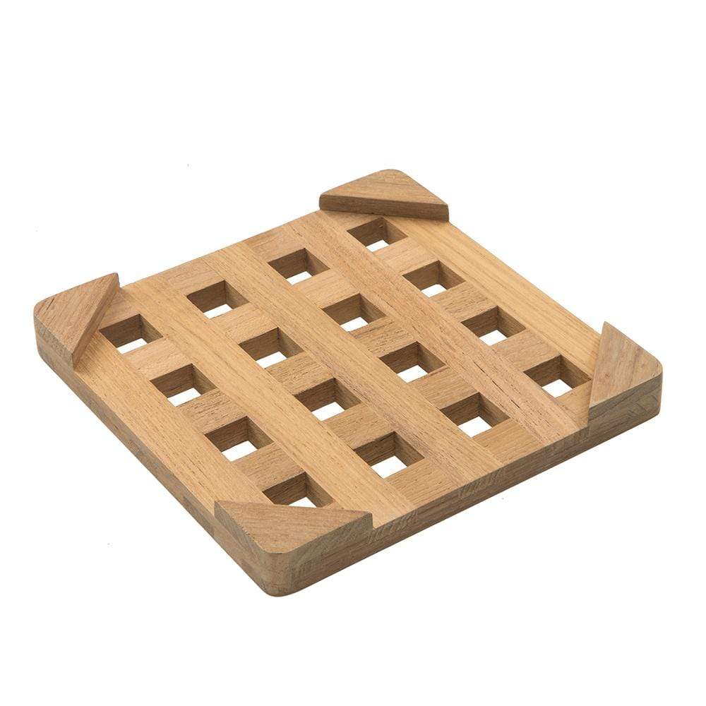 Whitecap Teak Small 6" Square Trivet #62420