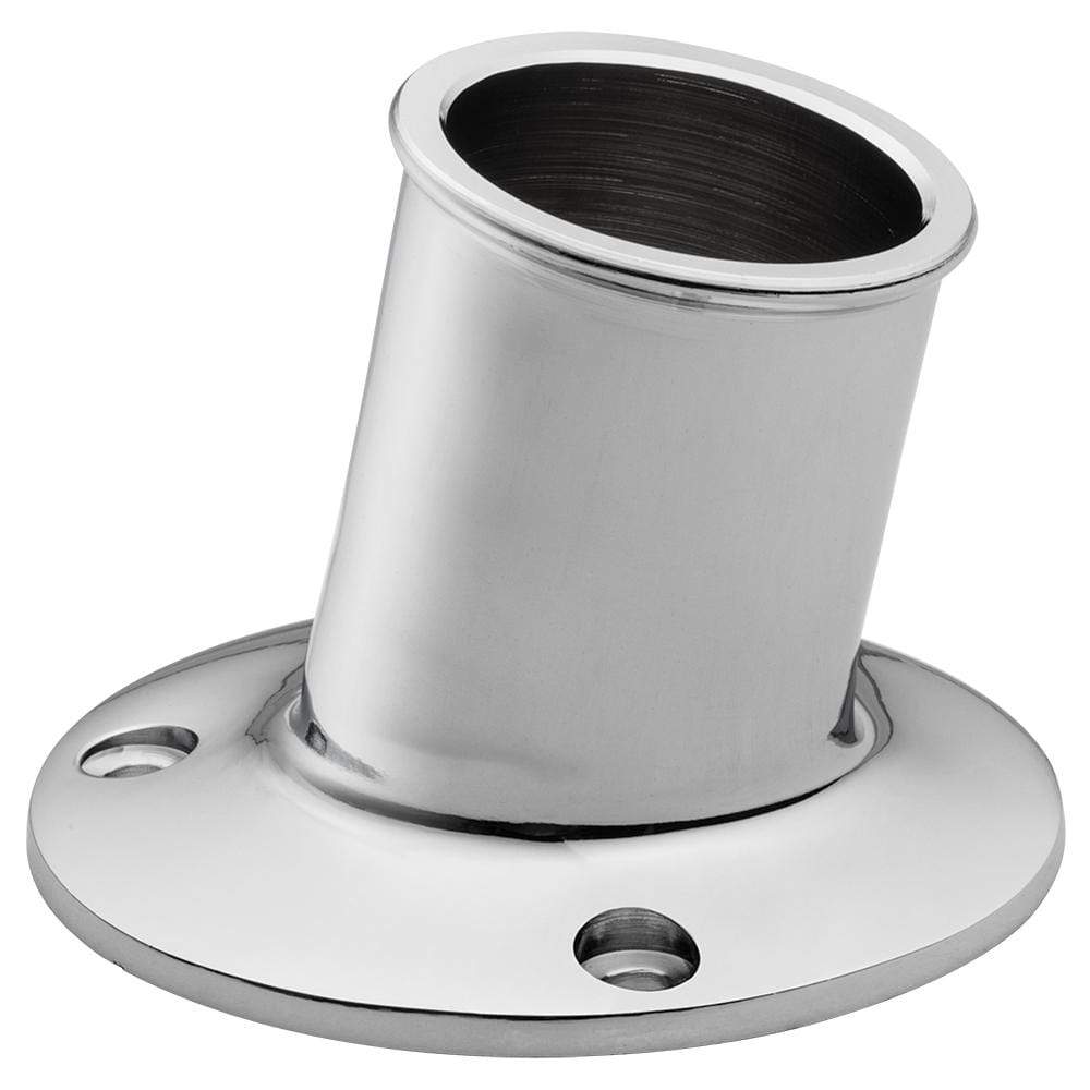 Whitecap Qualifies for Free Shipping Whitecap Top Mounted Flag Pole Socket CP Brass 1 1/4" ID #S-5003