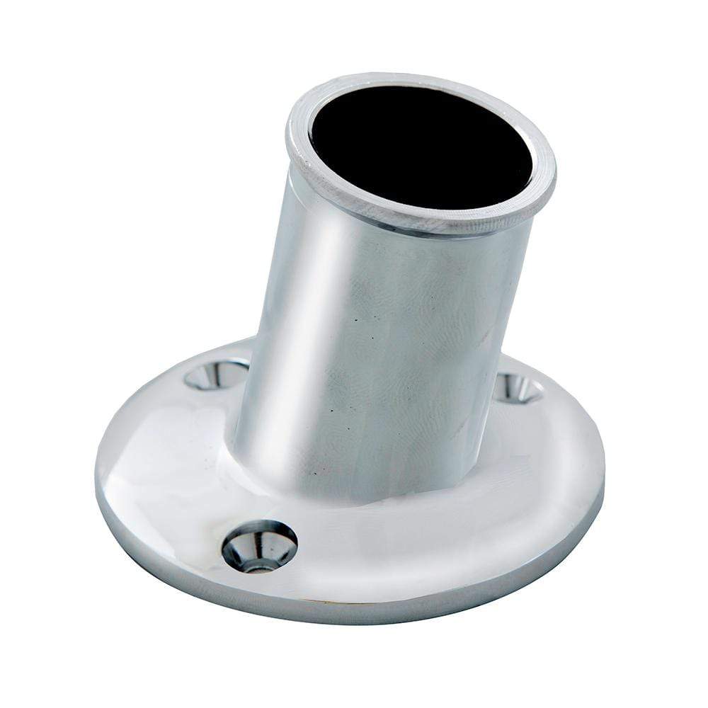 Whitecap Qualifies for Free Shipping Whitecap Top Mounted Flag Pole Socket CP Brass 1" ID #S-5002