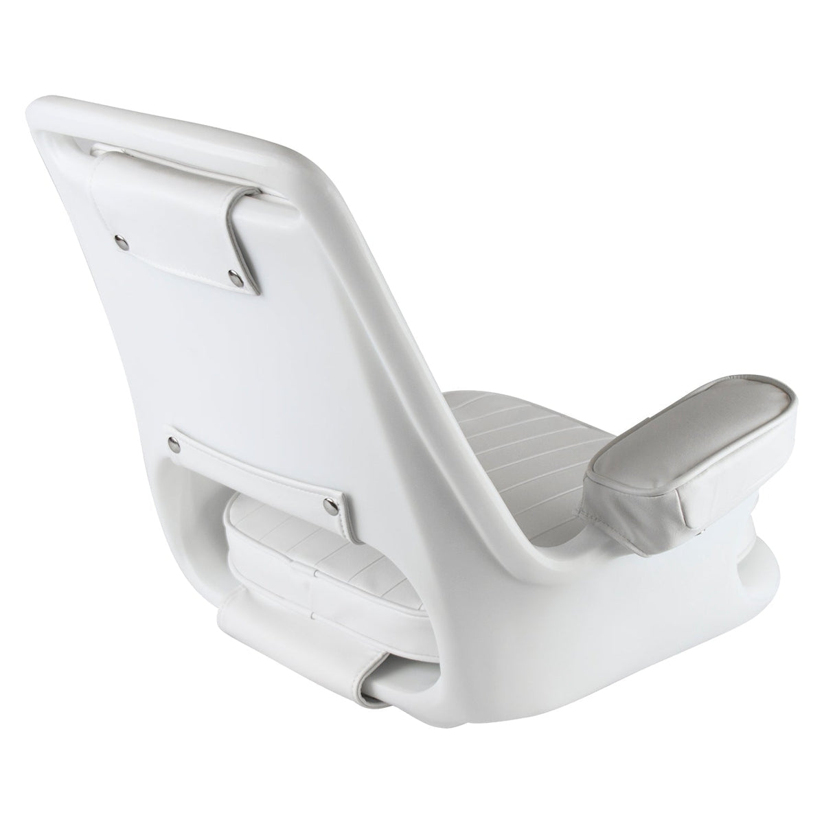 Wise Qualifies for Free Shipping Wise Captains Chair White with Cushion & Plate #8WD1007-3-710