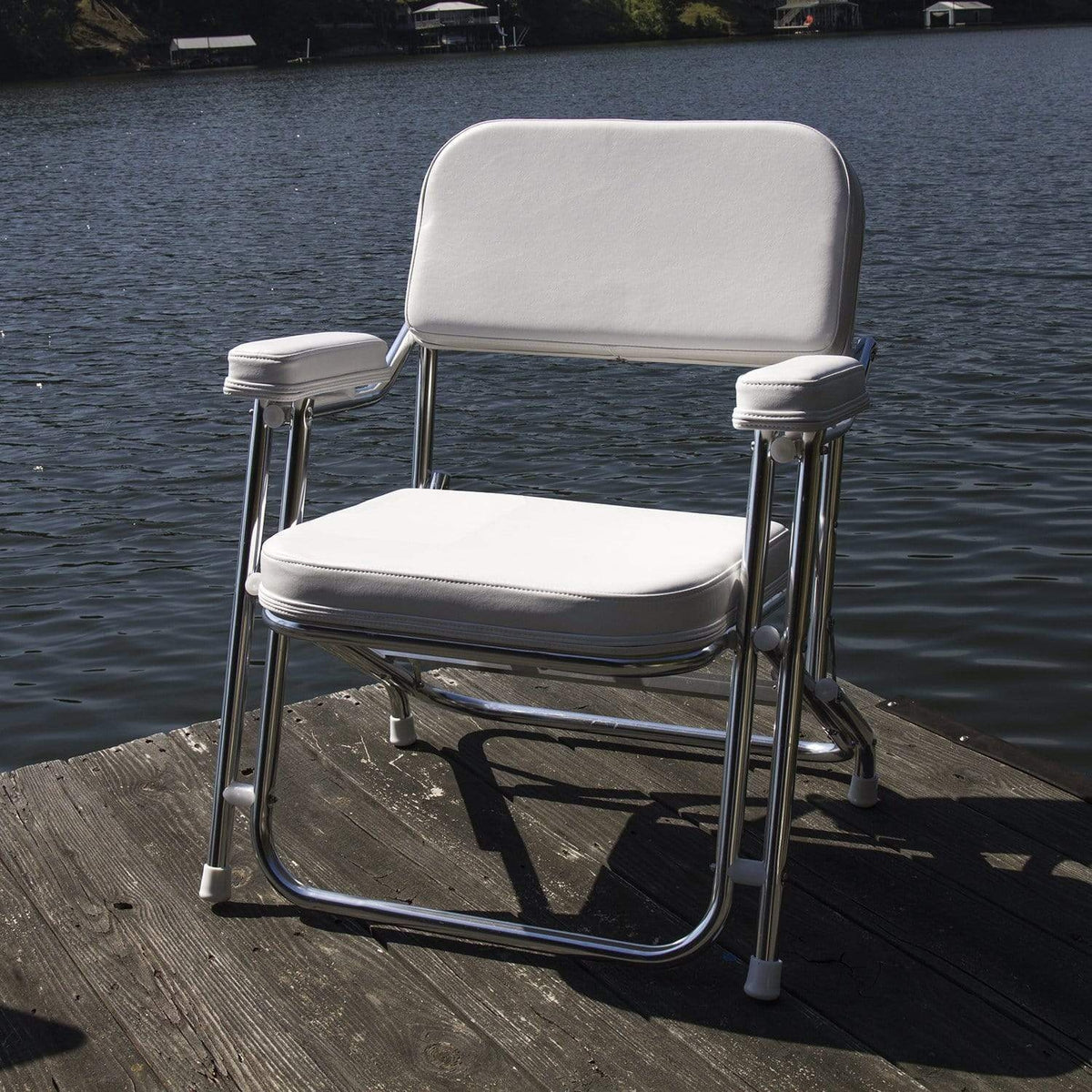 Wise Folding Deck Chair White #3316-784