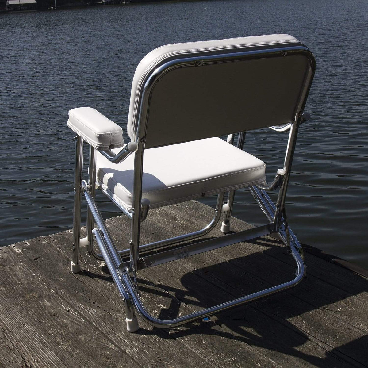 Wise Folding Deck Chair White #3316-784